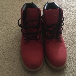 Red Timberlands Kid Sz 6, Women's 8