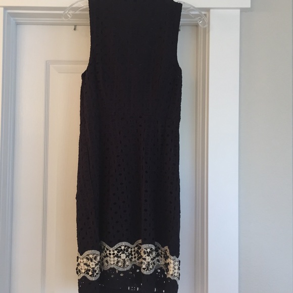 Beaded navy eyelet Calypso Dress - Picture 3 of 3