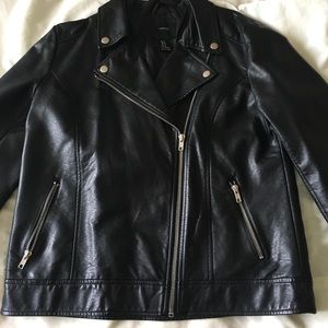 faux leather jacket
