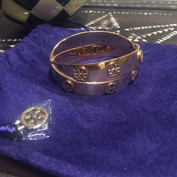 Tory Burch Metal Double Logo Wrap Bracelet