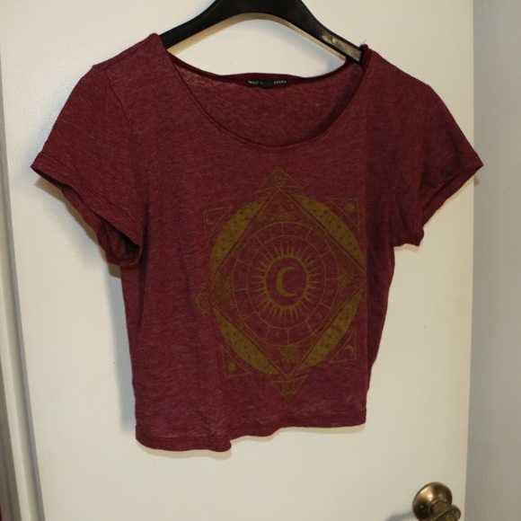 UO Burgundy Crop Top