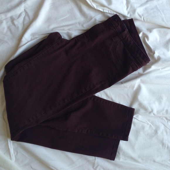 Burgundy jeans