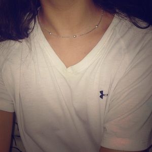 Cute silver choker