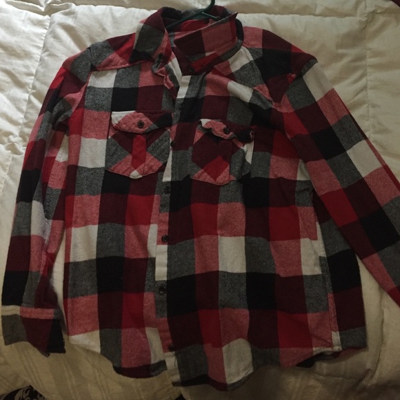 Red white and black flannel