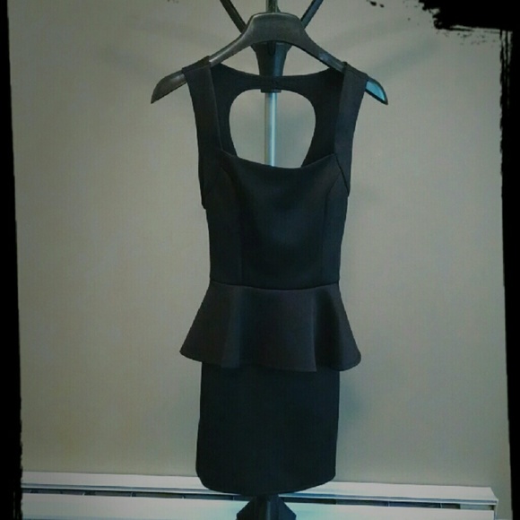 Very Sexy Tight Blk Peplum Mini Dress