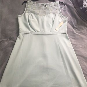 Blue Sleeveless knee-length dress, size 14