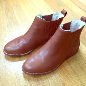 Dyed calf hair fur lined boots