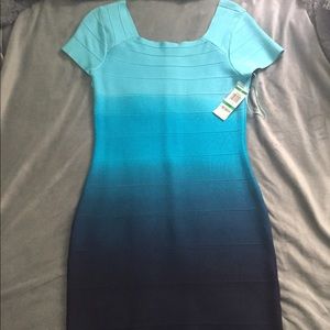 Blue Ombré bodycon dress, NWT