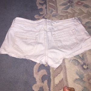 White Jean Shorts