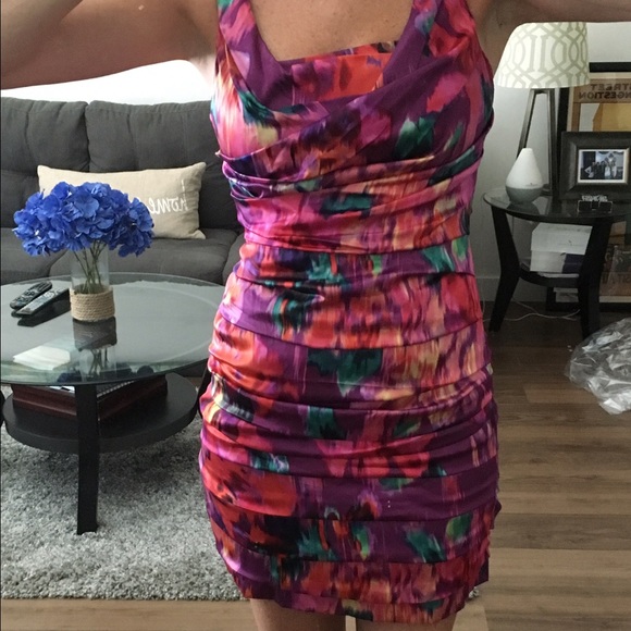 Floral print silk dress - Picture 2 of 3