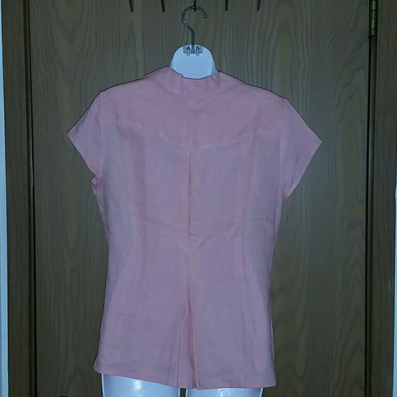 Light Pink 100% linen Blouse - Picture 4 of 4