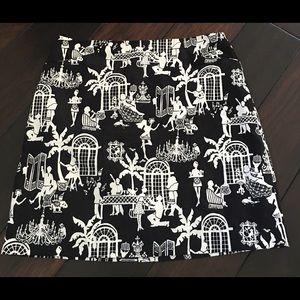 EUC Lilly Pulitzer Late Night Toile skirt size 2