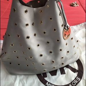 Michael Kors medium vanilla leather shoulder bag