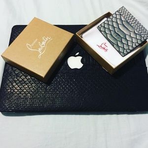 Christian Louboutin White Python Wallet Cardholder