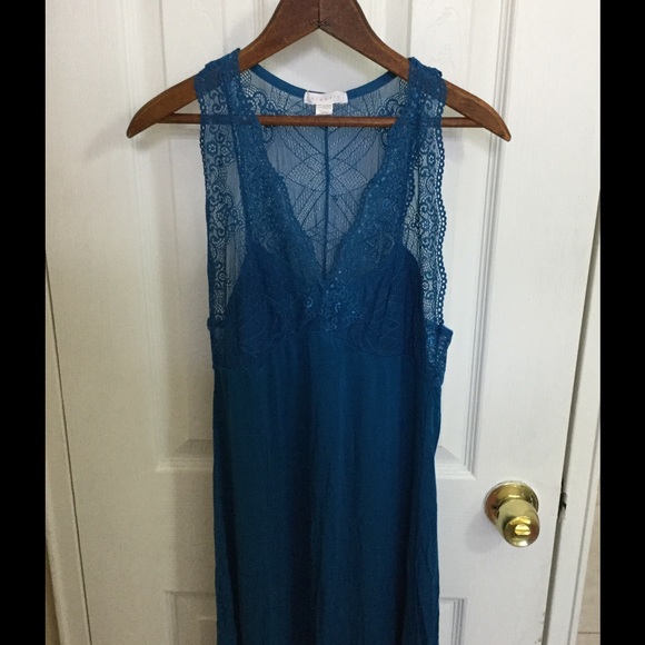 Blue lace night gown