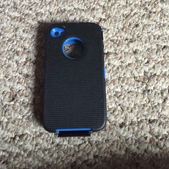 iPhone 4/4s black and blue case