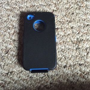 iPhone 4/4s black and blue case