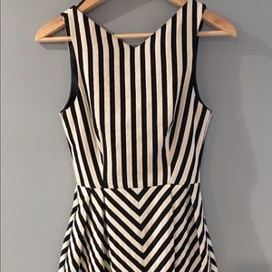 Zara black and white stripe dress