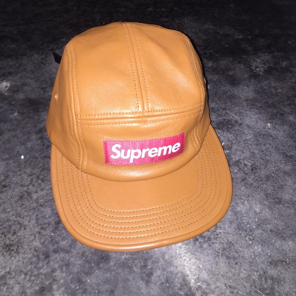 supreme leather cap