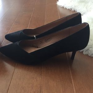 H&M black suede heels