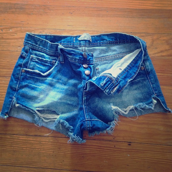 Jean Shorts - Raw Hem Denim by Free People