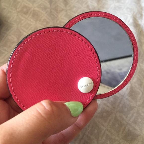Pink Pomegranate Coach Compact Mirror