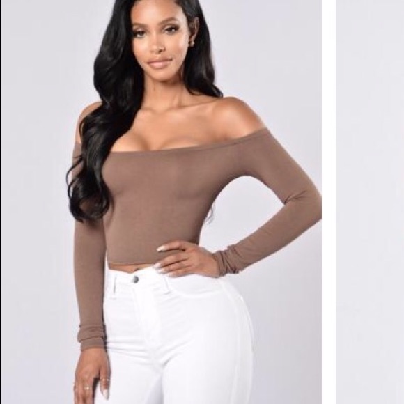 Off the shoulder cropped top