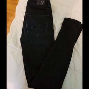 American Eagle Dark wash High waisted Jeggings