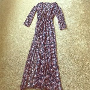 Zara Sheer Floral Maxi Dress
