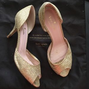 Kate Spade Gold Starlight heels size 6.5