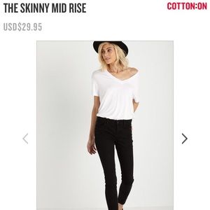 Cotton on The Skinny Midrise black Jeans