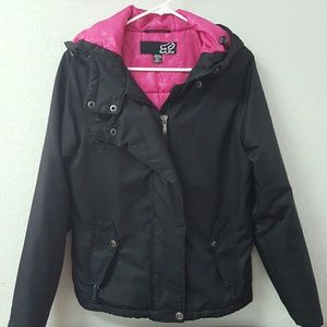 FOX sz LG Black & Pink Winter Jacket