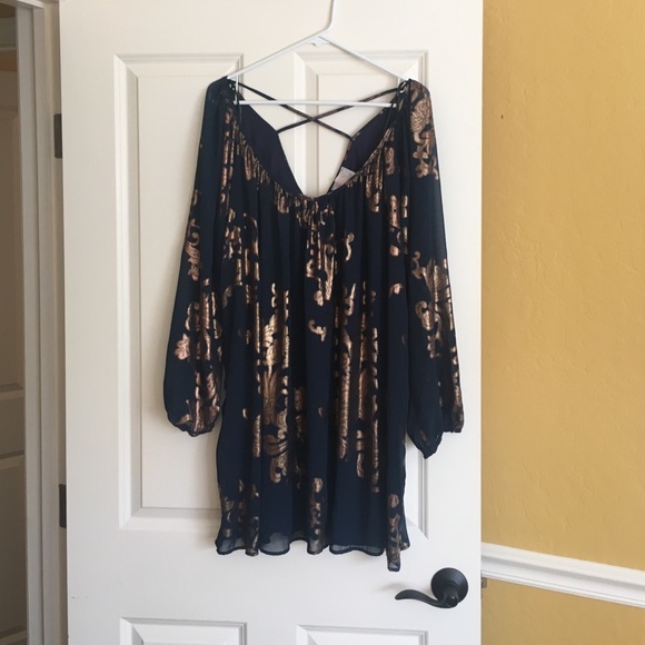 Beautiful navy and gold dress