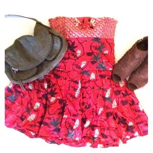 FREE PEOPLE Boho Chic Fall Dress Mini Size 8