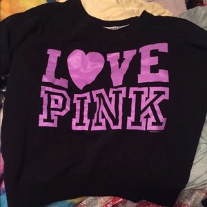 Pink crew neck sweatshirt