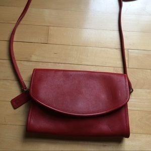 Red coach vintage bag