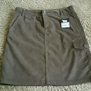 NWT REI brown chord skirt