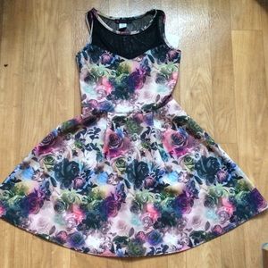 Multicolored Short Floral Dress