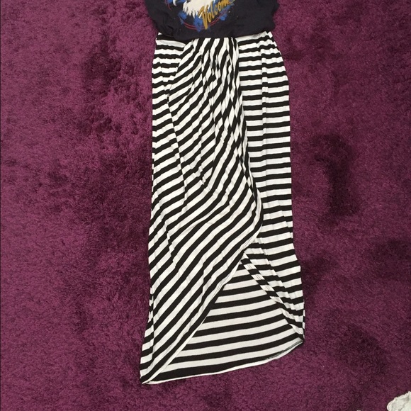 Black and white maxi skirt