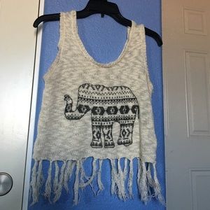 See through crop top tank top