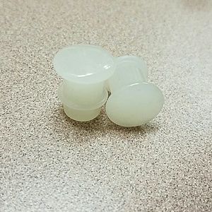 White Marble 7/16"Single Flare Plugs