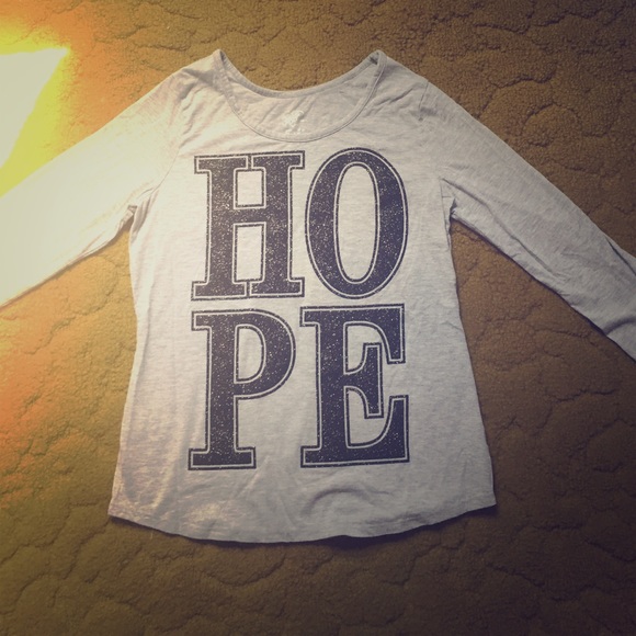 Gray "hope" justice long sleeve