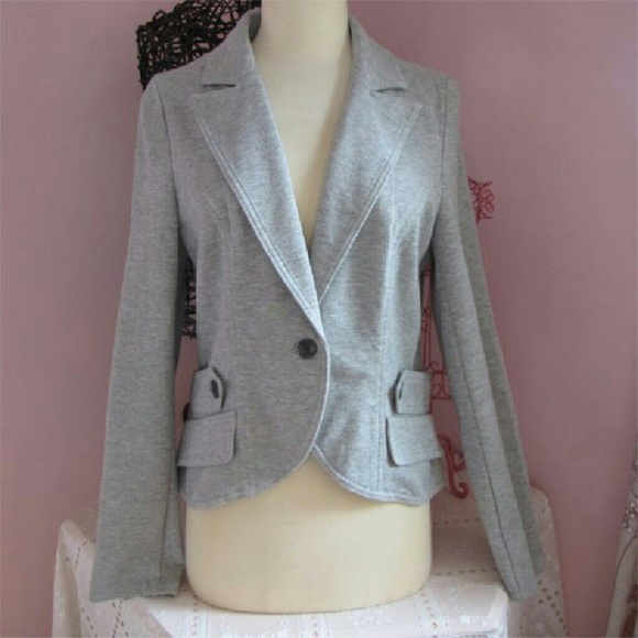 PRINCESS VERA WANG Fun Gray Jacket W/Elbow Patches - Picture 1 of 4