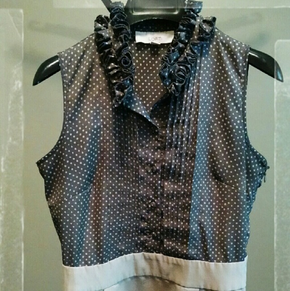 Polka-Dot Victorian Ruffle Collar Dress