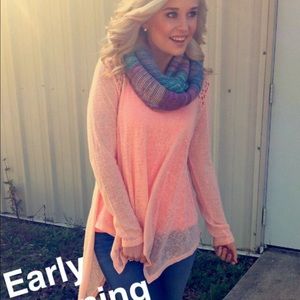 Detailed Sheer Peach Top