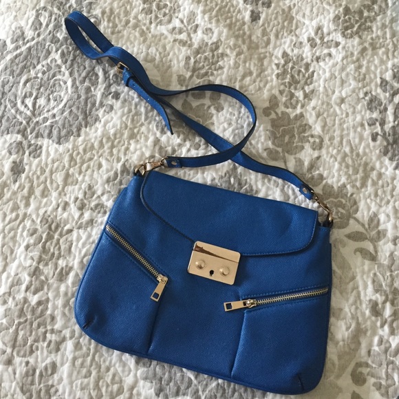 Cobalt blue shoulder or cross-body bag
