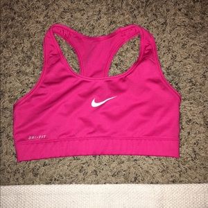 Pink Nike pro sports bra