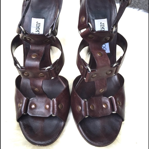 🚨FC🚨Jimmy Choo Leather Gladiator Heels - Picture 2 of 4