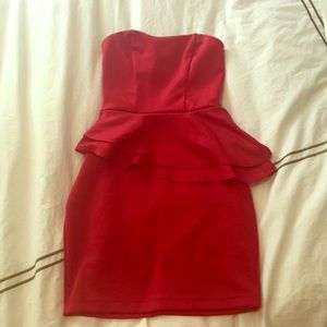 Strapless Red Dress