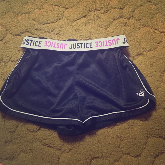 Black justice athletic shorts